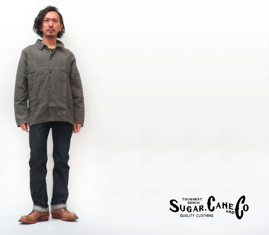 SUGAR CANE シュガーケーン 長袖 6.5oz コットンビーチクロス ワーク