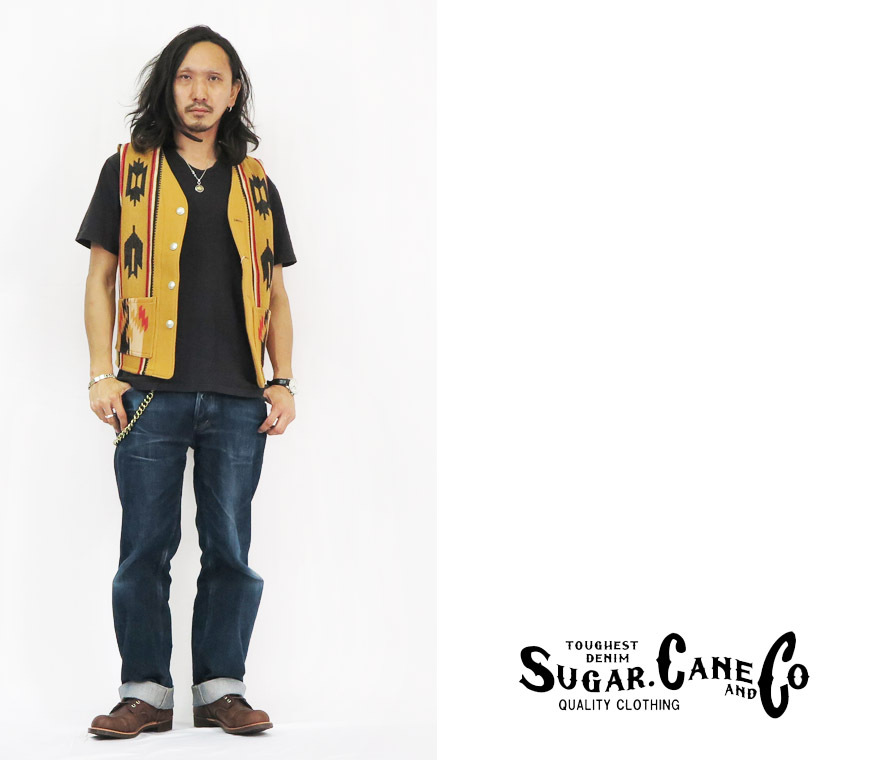 SUGAR CANE シュガーケーン ネイティブアメリカン柄 ウール