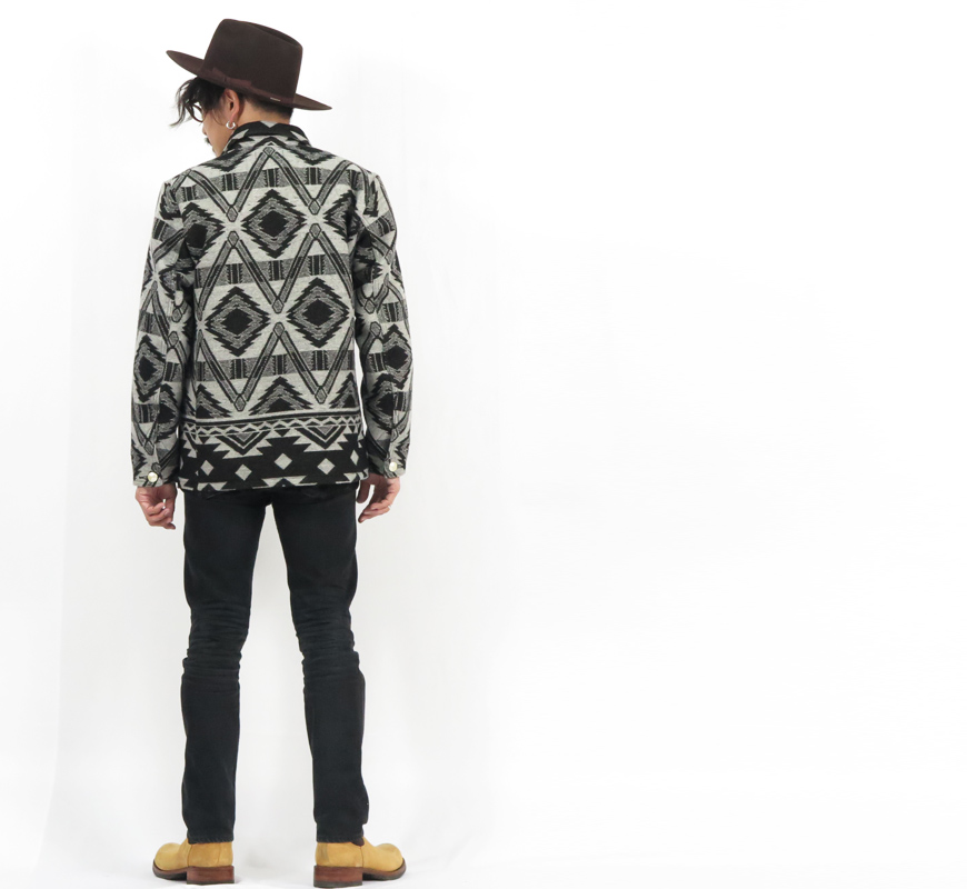 SUGAR CANE シュガーケーン ネイティブアメリカン ウールブランケット ジャケット 尾州産 カバーオール SC15223 sc15223_7.jpg