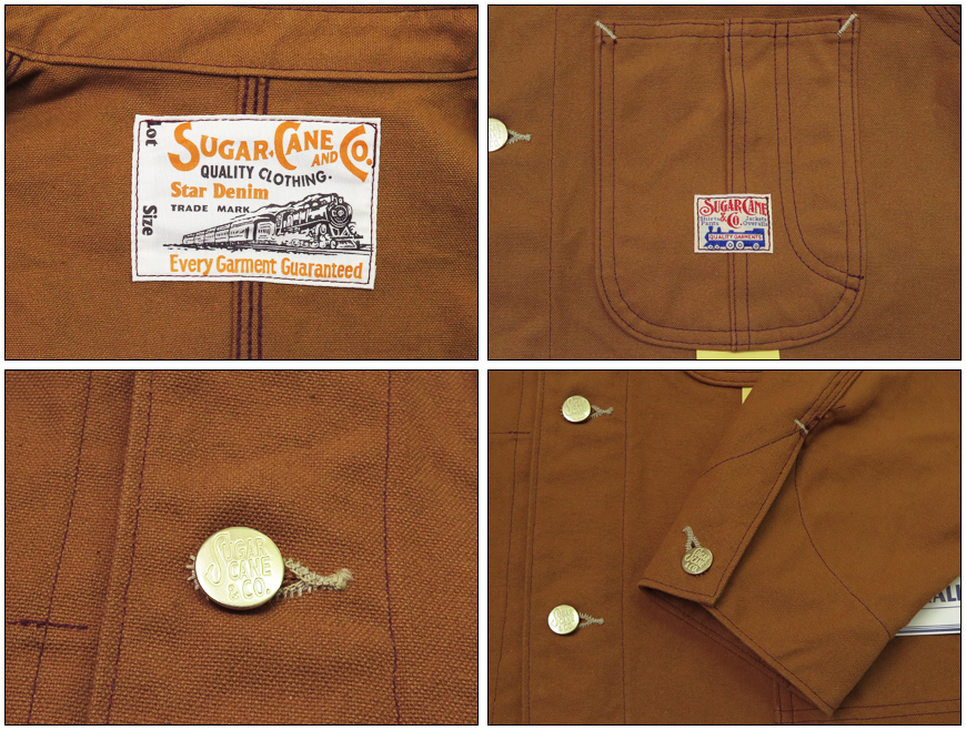 SUGAR CANE シュガーケーン 13oz ブラウンダック ワークコート