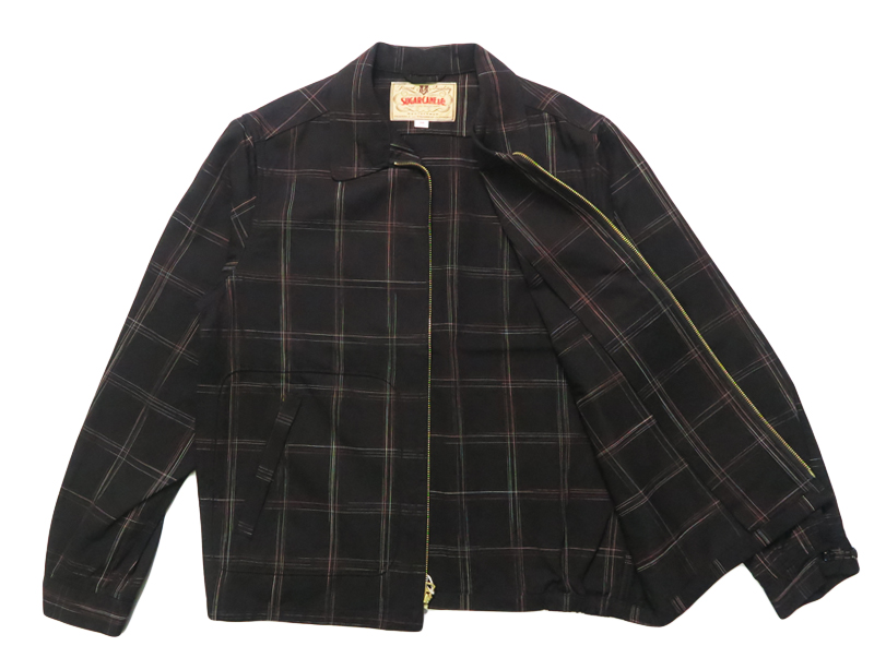 シュガーケーン SUGAR CANE 長袖 コットン/レーヨンスポーツ ジャケット RAYON COTTON GABARDINE CHECK SPORTS JACKET SC15842 【2025年秋冬新作】 SUGAR CANE シュガーケーン 長袖 コットン/レーヨンスポーツ