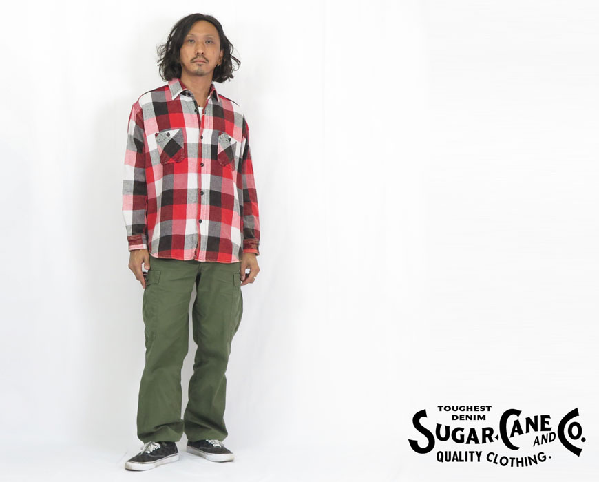 SUGAR CANE シュガーケーン SUGARCANE 長袖 ヘビーフランネル