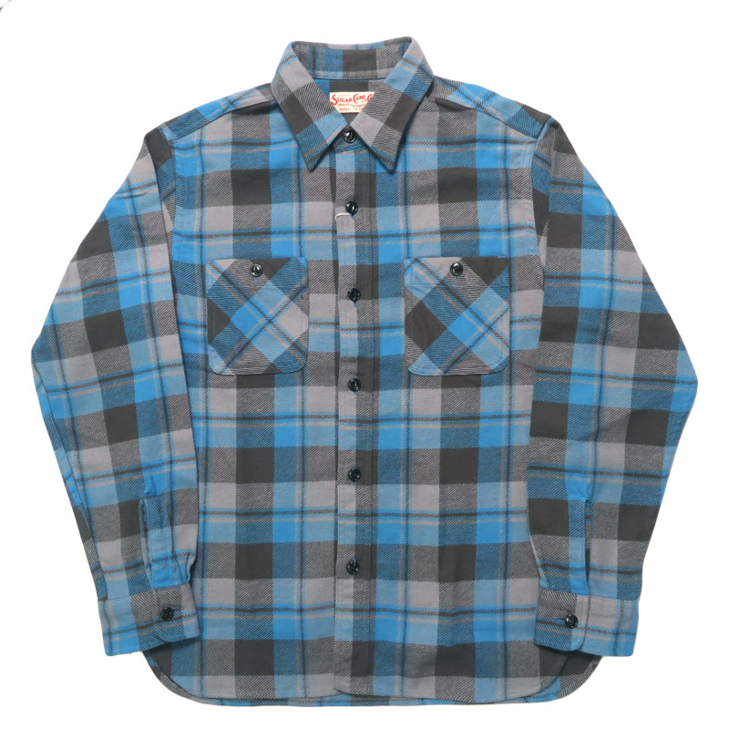 SUGAR CANE シュガーケーン 長袖 ツイルチェックワークシャツ TWILL