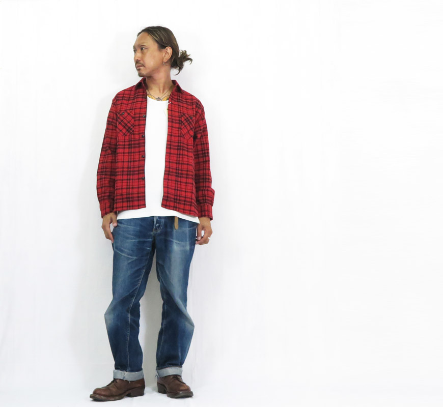 シュガーケーン SUGAR CANE 長袖 ワークシャツ ツイルチェック SC29559