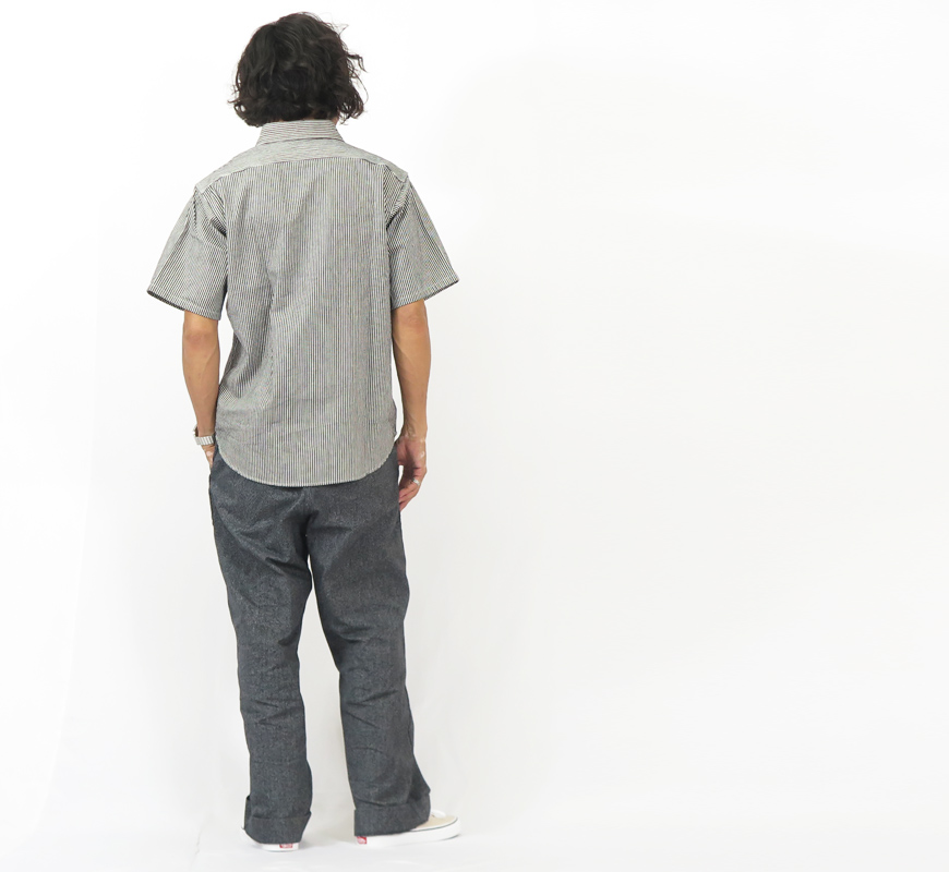 SUGAR CANE シュガーケーン ヒッコリーストライプ 半袖 ワーク シャツ