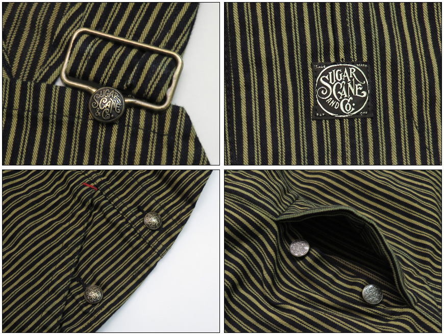 SUGAR CANE シュガーケーン 11oz ブラウンリバティストライプ