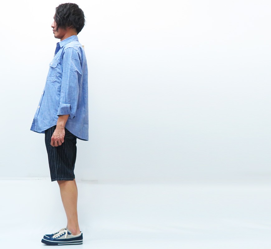 シュガーケーン SUGAR CANE ウォバッシュストライプ ショートパンツ