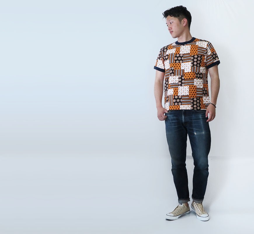 SUGAR CANE シュガーケーン マリンモチーフ リンガー Tシャツ 半袖