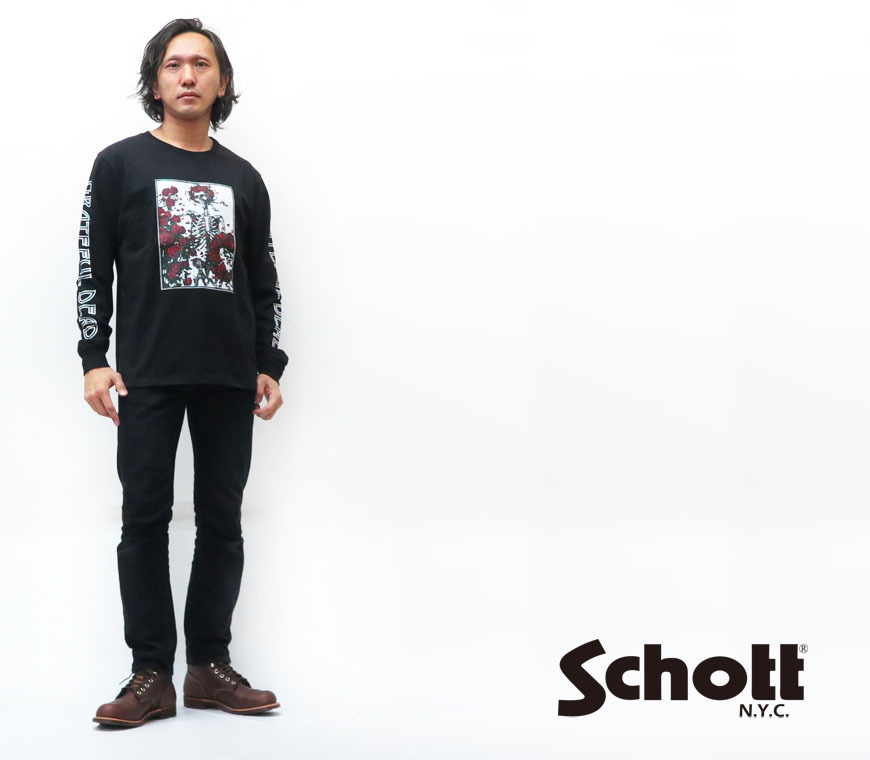 ショット Schott GRATEFUL DEAD グレイトフルデッド 長袖 Tシャツ