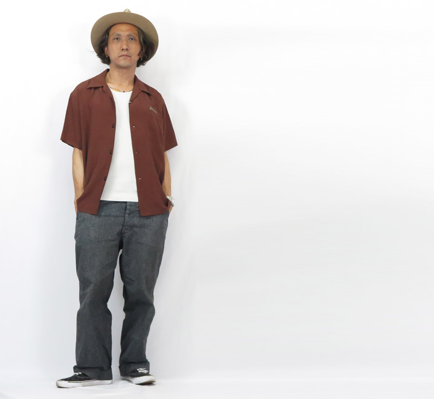 東洋スタイルアイズ ボウリングSTYLE EYESレーヨン オープンカラーシャツ STYLE EYES Style Eyes スタイルアイズ 半袖 ボウリングシャツ