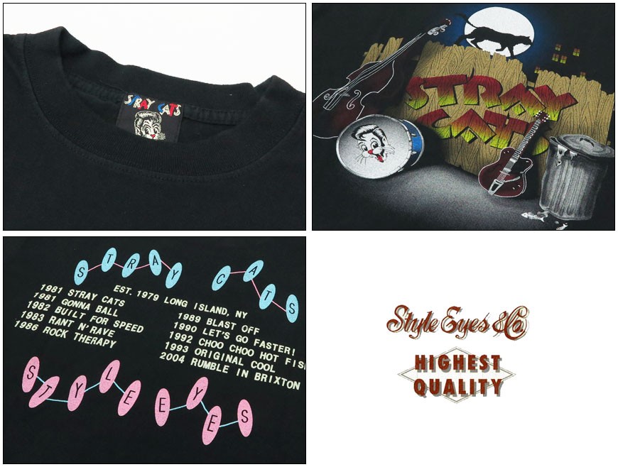 Style Eyes スタイルアイズ STRAY CATS ストレイキャッツ 半袖 ロック