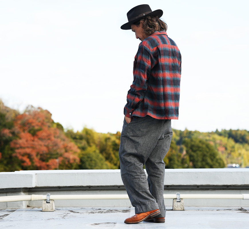 JELADO（ジェラード） 長袖 フランネル オープンカラー シャツ Vincent