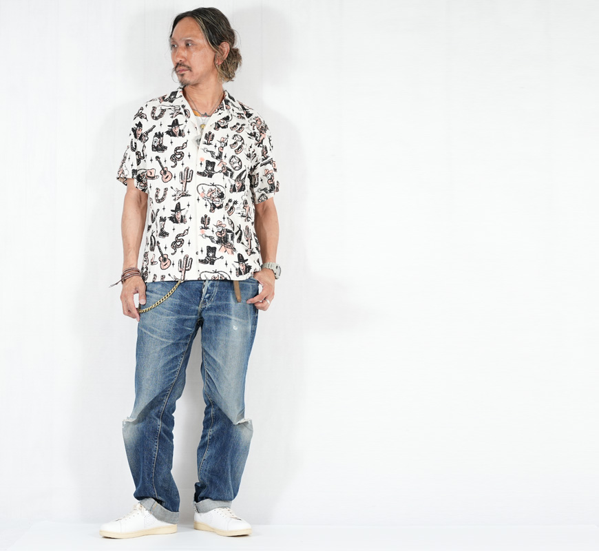 スターオブハリウッド　Vince Ray 半袖シャツ Lサイズ SUN SURF STAR OF HOLLYWOOD スターオブハリウッド 半袖 ドビー