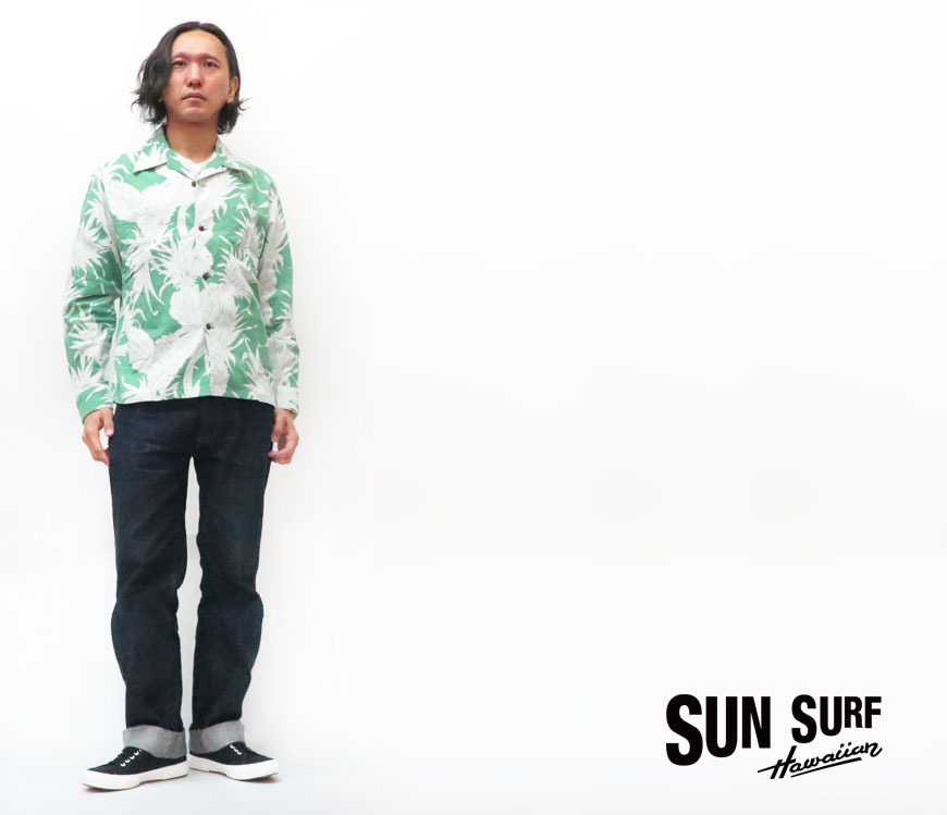SUN SURF パイナップル柄 長袖シャツ SUN SURF サンサーフ SS29580 コーデュロイ オープンシャツ DUKE'S