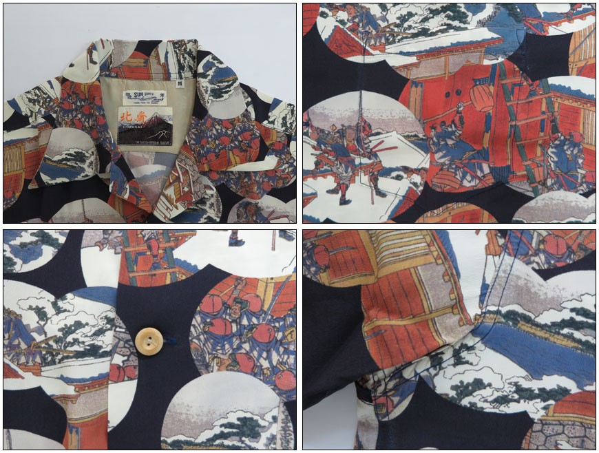 サンサーフ SUN SURF 半袖 ハワイアンシャツ 葛飾北斎 忠臣蔵討入 アロハシャツ ss37918 SUN SURF サンサーフ 半袖 ハワイアンシャツ 葛飾北斎 忠臣蔵討入