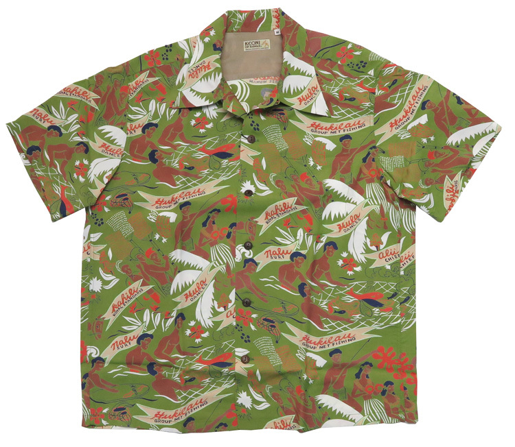サンサーフ SUN SURF KEONI OF HAWAII 半袖 アロハシャツ HOOLAULEA IN HAWAII by JOHN MEIGS ハワイアン ケオニ オブ ハワイ SS38717 ss38717_3.jpg