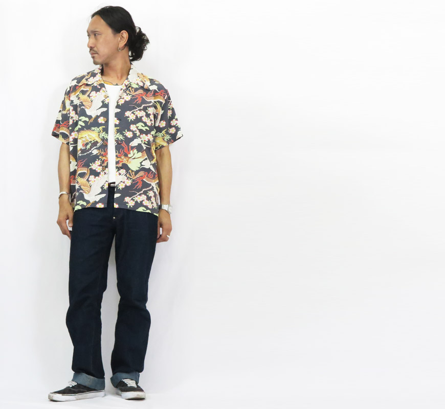 SUN SURF サンサーフ 半袖 レーヨン壁縮緬 ハワイアンシャツ 「THE