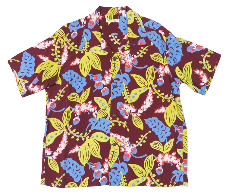 SUN SURF サンサーフ 半袖 レーヨン羽二重 ハワイアンシャツ 「SHELL