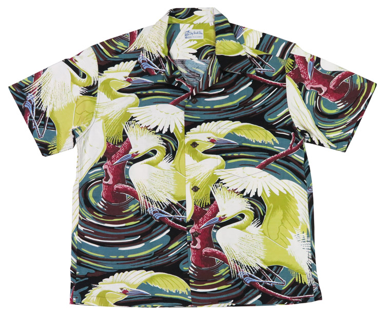 SUN SURF サンサーフ 半袖 コットン ハワイアンシャツ 「PAIR OF HERON 