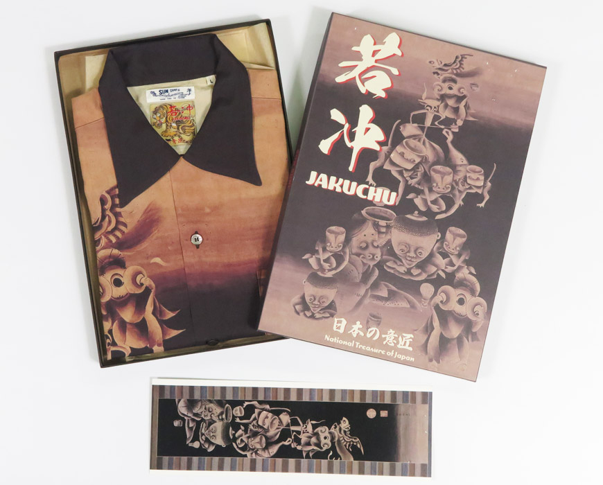 SUN SURF サンサーフ × 伊藤若冲 半袖 レーヨン ハワイアンシャツ「付