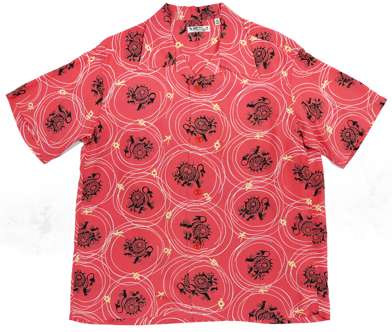 SUN SURF サンサーフ 半袖 レーヨン羽二重 ハワイアンシャツ 「DRAGON