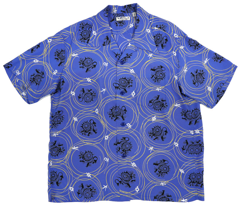 SUN SURF サンサーフ 半袖 レーヨン羽二重 ハワイアンシャツ 「DRAGON