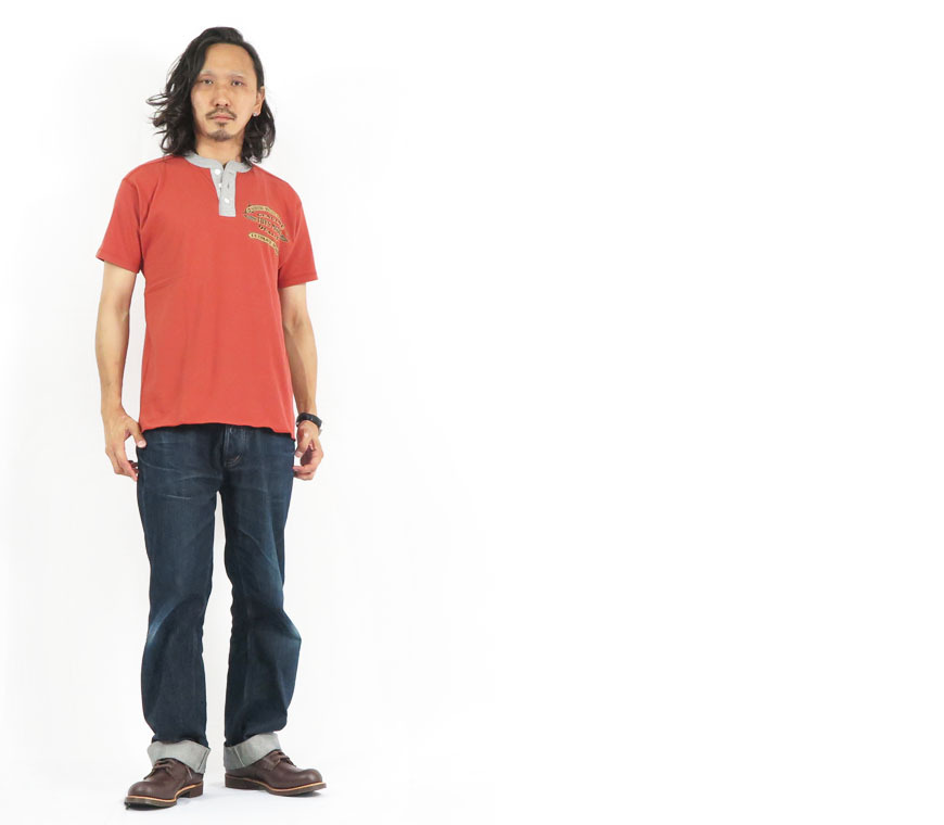 トイズマッコイ TOYS McCOY ヘンリーネック 半袖 Tシャツ UNION SHIRT  TMC2136 TOYS McCOY（トイズマッコイ） ヘンリーネック 半袖 Tシャツ UNION