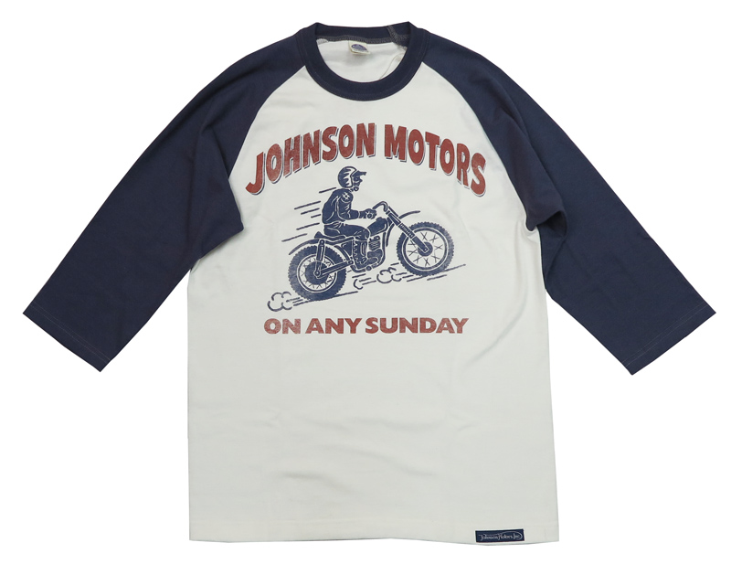 トイズマッコイ TOYS McCOY ラグランスリーブ 五分袖 Tシャツ JOHNSON MOTORS TMC2338