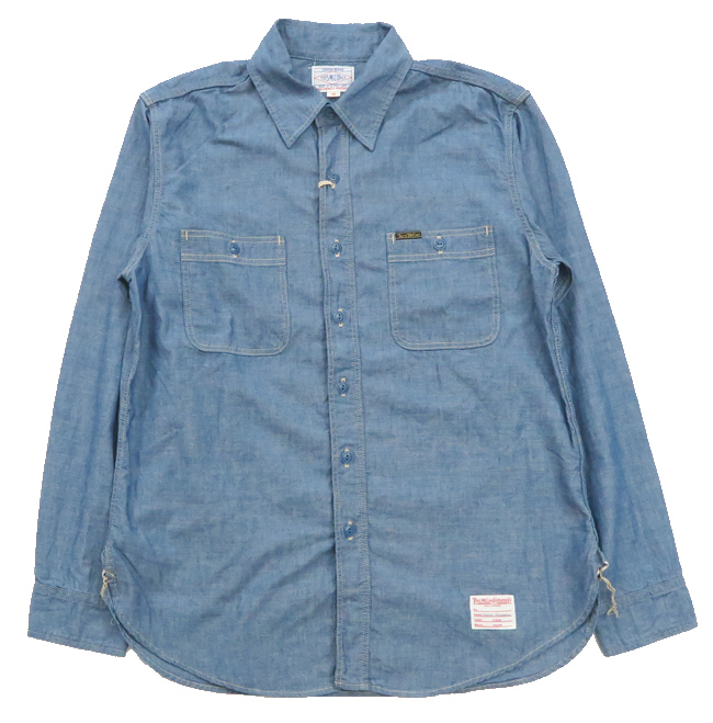 Toys McCoy シャンブレーシャツ ライトブルー　17(XL) 最終値下げ TOYS McCOY（トイズマッコイ） 長袖 シャンブレー ワーク シャツ STEVE