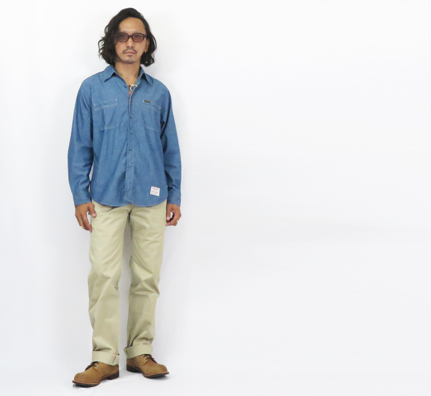 TOYS McCOY（トイズマッコイ） 長袖 シャンブレー ワーク シャツ STEVE