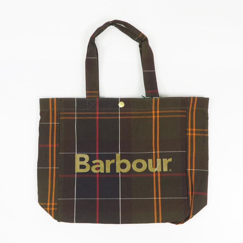 Barbour（バブアー） Telfield タータンチェック ロゴ トートバッグ