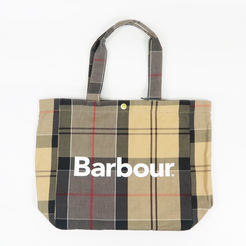 Barbour（バブアー） Telfield タータンチェック ロゴ トートバッグ