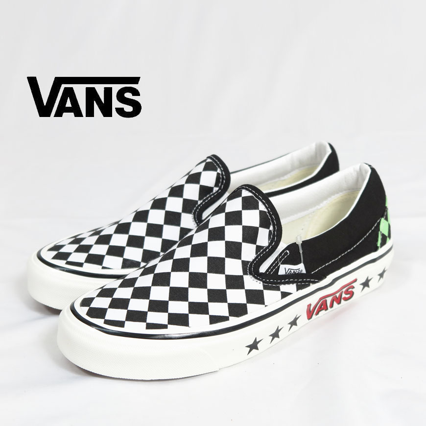 VANS バンズ スリッポン UA CLASSIC SLIP-ON DIAMOND CHECK 98 DX BLACK スニーカー  vn0a7q58bzw