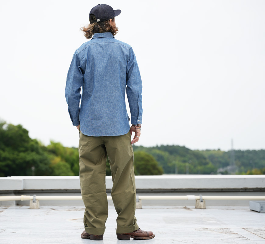 WAREHOUSE（ウエアハウス） ウェアハウス 長袖 シャンブレー シャツ