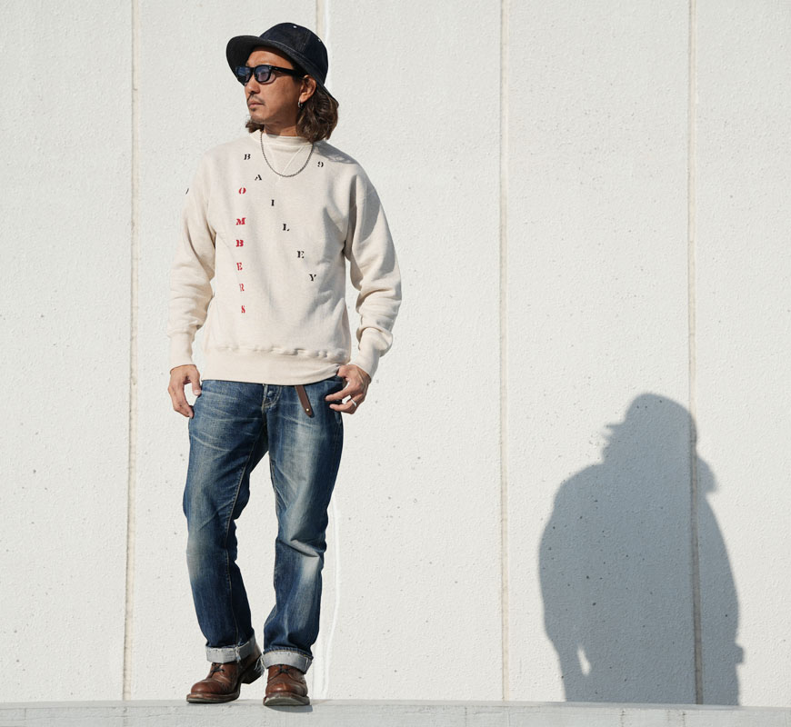 WAREHOUSE（ウエアハウス） ウェアハウス 長袖 クルーネック プリント