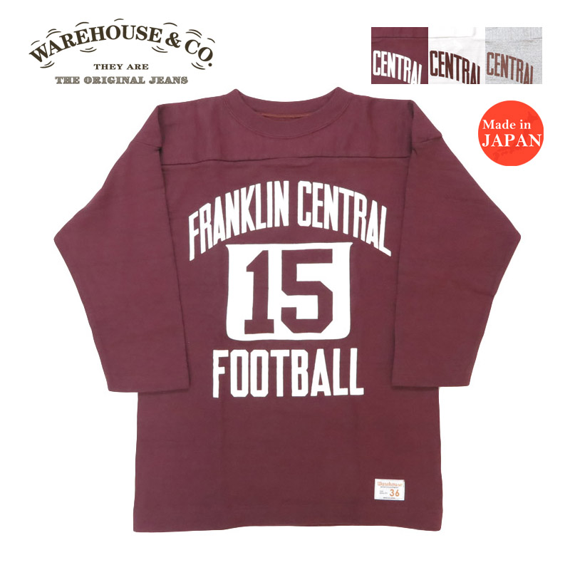 WAREHOUSE ウェアハウス 7分袖 Tシャツ フットボール ”FRANKLIN
