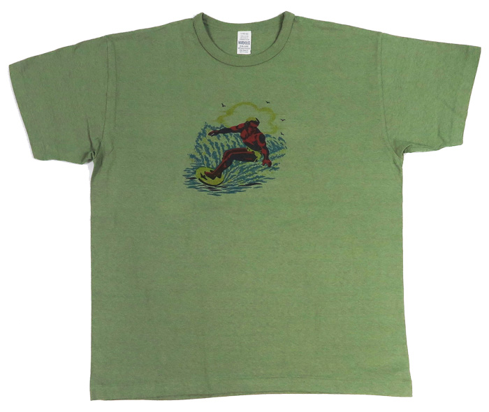 WAREHOUSE ウェアハウス 半袖 プリントTシャツ SURFER 2nd hand