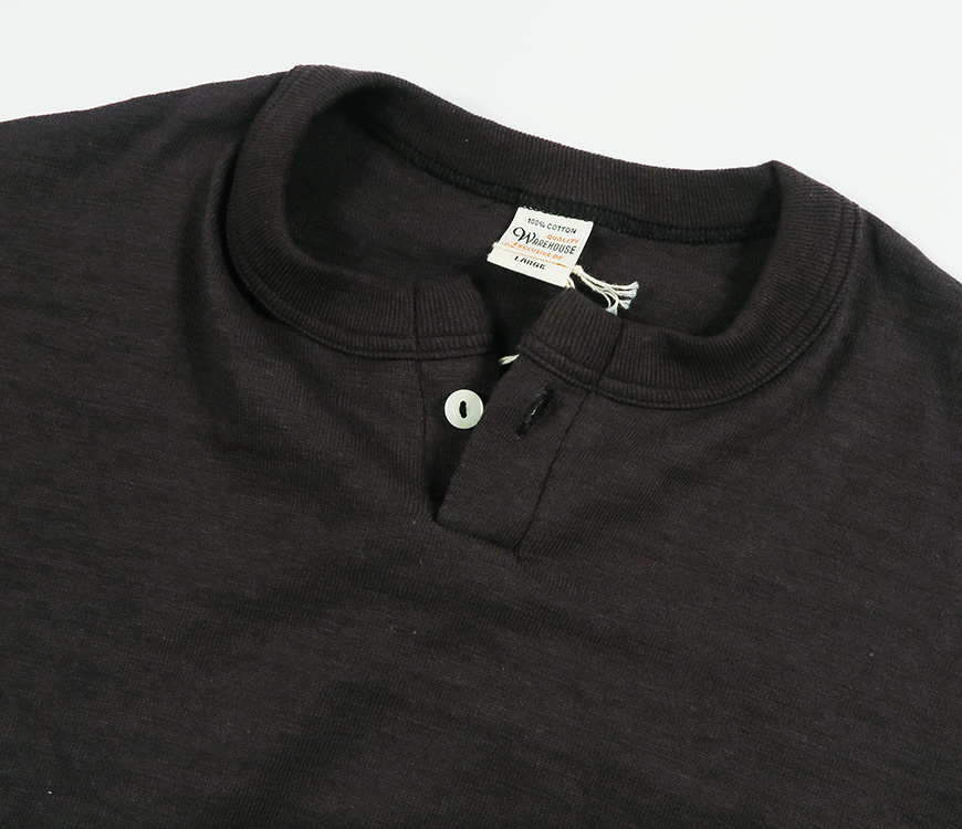 ウェアハウス WAREHOUSE 半袖 1ボタン ヘンリーネック Tシャツ 4082