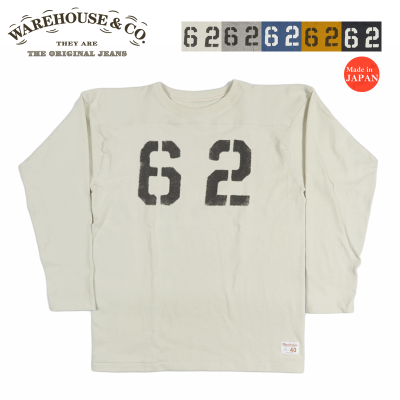 ウエアハウス フットボールTシャツ　サイズ36（S） WAREHOUSE（ウエアハウス） ウェアハウス 長袖 Tシャツ フットボールT