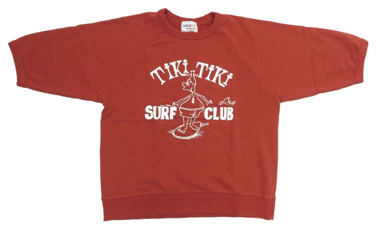 WEIRDO ウィアード 半袖 クルーネック スウェット「TIKITIKI SURF CLUB」GL...