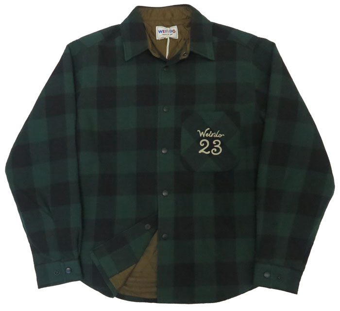 WEIRDO（ウィアード） キルティング チェック シャツ ジャケット