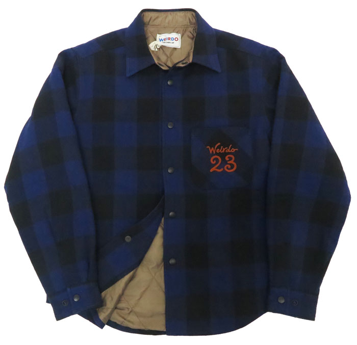 WEIRDO（ウィアード） キルティング チェック シャツ ジャケット