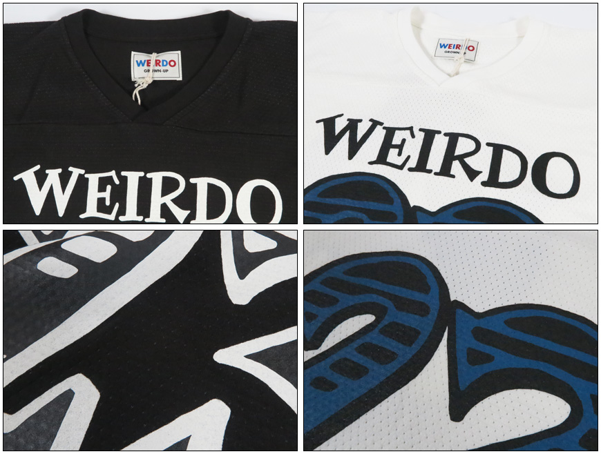 WEIRDO（ウィアード） 半袖 コットンメッシュ ジャージ フットボール T