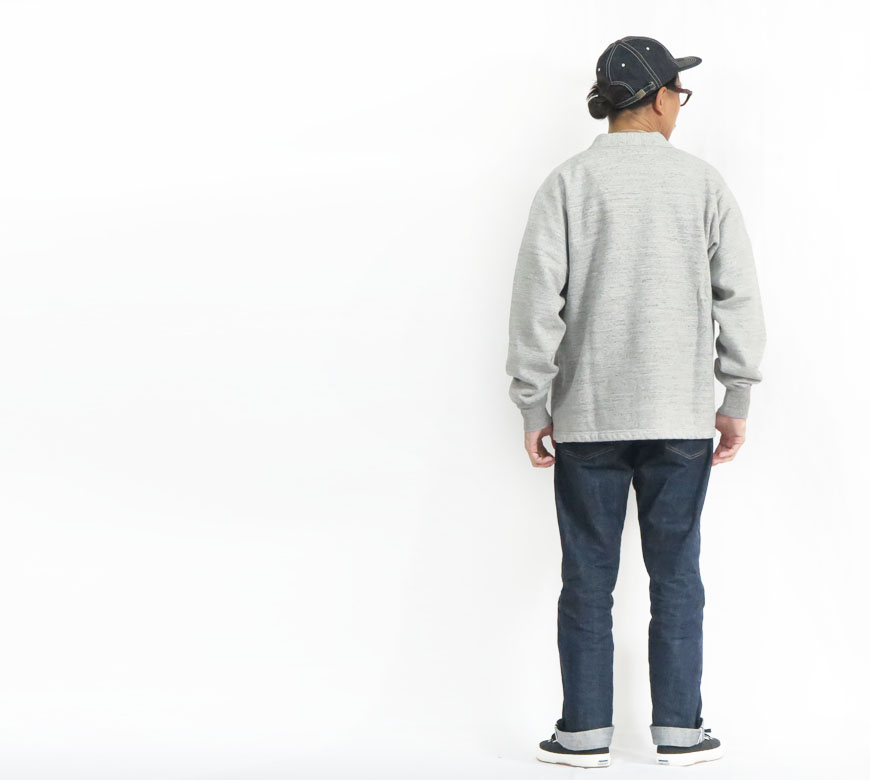 WHITESVILLE WHITES VILLE ホワイツビル 無地 スウェット ボタン