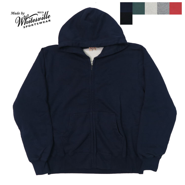 新品 ホワイツビル フルジップアップ スウェット パーカー サーマルライナー M WHITESVILLE WHITES VILLE ホワイツビル 無地 セットイン ジップアップ