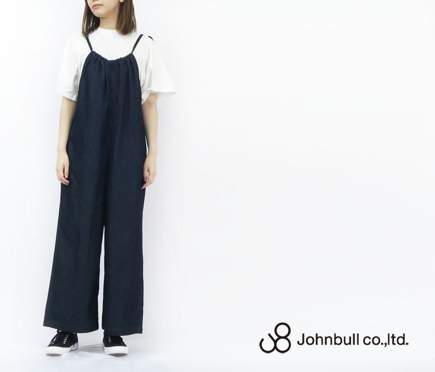 ジョンブル JOHNBULL デニム ドロー ストリング サロペット インディゴ