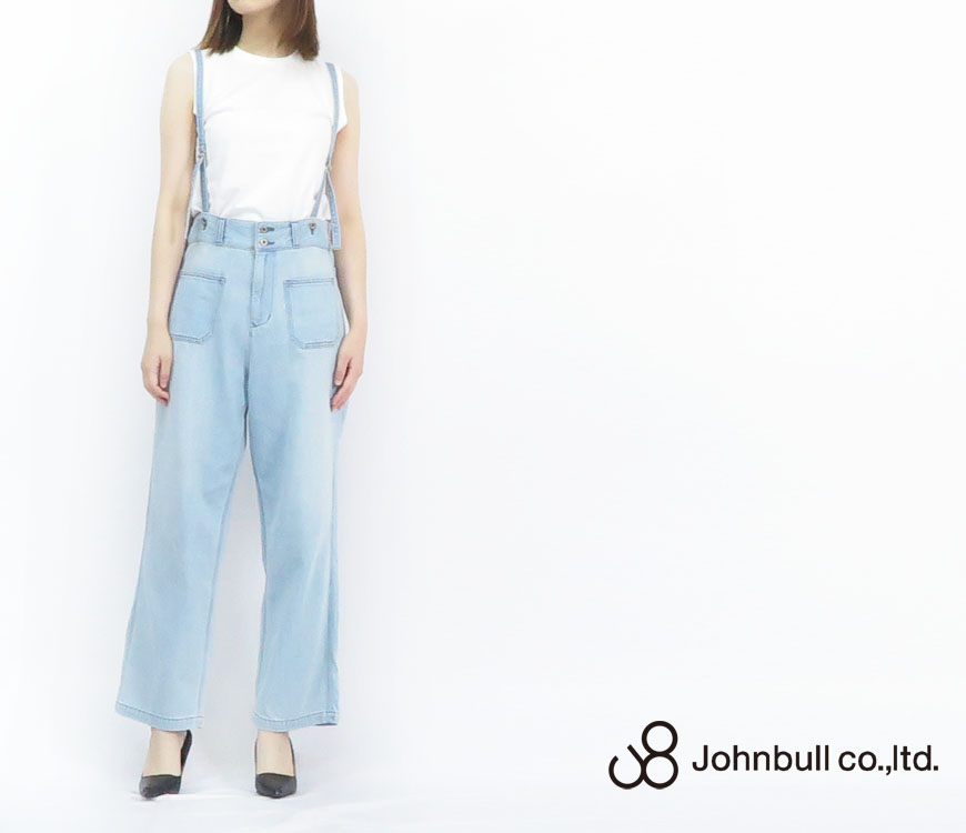 Johnbull（ジョンブル） デニム サスペンダー パンツ フェード