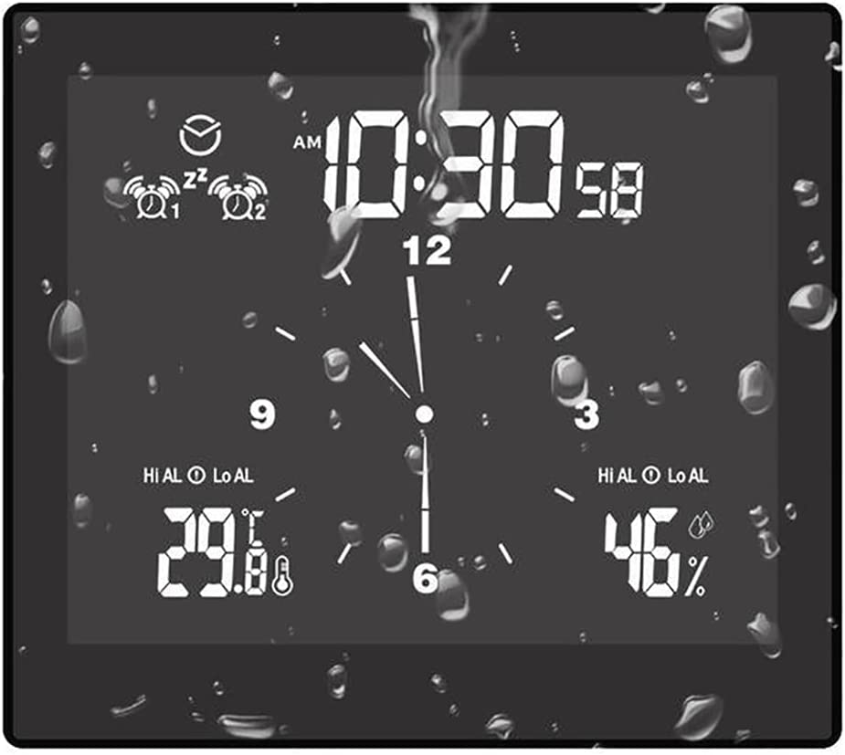 デジタル目覚まし時計、LEDデジタル目覚まし時計温度計デスク付き寝室のホームオフィスと旅行のための電子時計テーブル時計、防水、ワンクリックスヌーズ｜east-st｜02