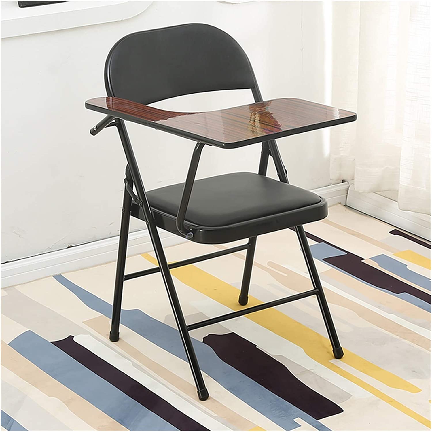組立必要なし チェア 椅子 一体型 チェア 柔らかい テーブル 付き 一体型 チェア 折り畳み式 会議 自宅 介護 収納 簡易 クッション付き チェアブル テーブル 付｜east-st｜03