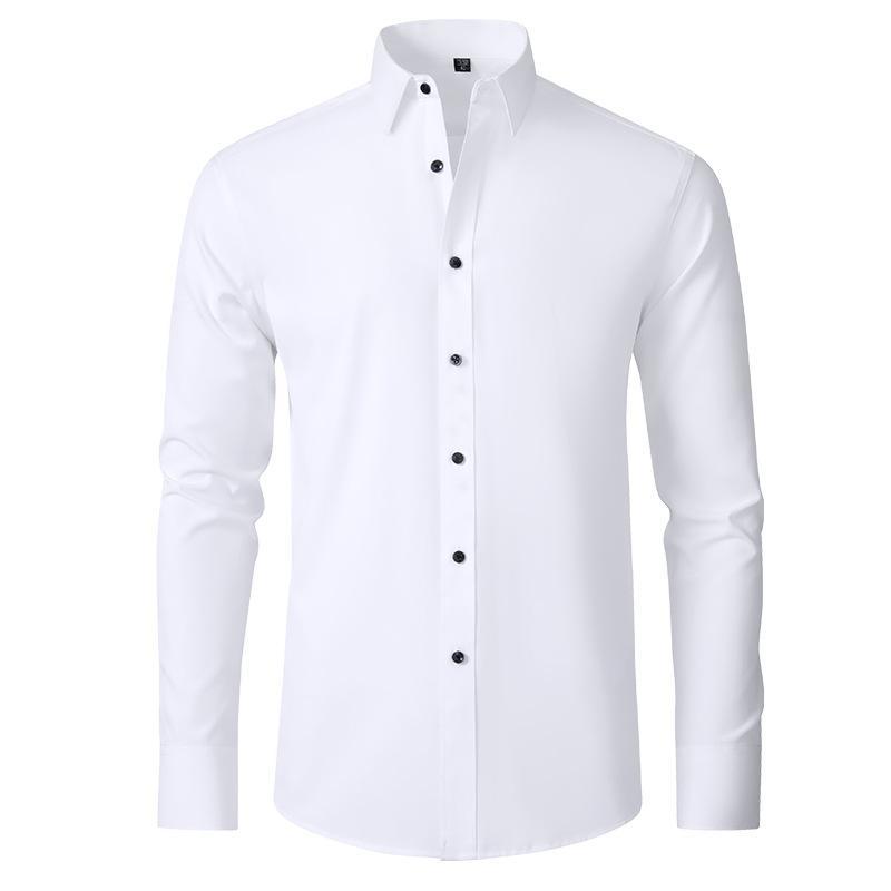 ワイシャツ 完全ノーアイロン シャツ 長袖 メンズ 超形態安定 ストレッチ ノンアイロン 形状記憶 Yシャツ おしゃれ 吸水速乾 カッターシャツ 大きいサイズ｜east-st｜02